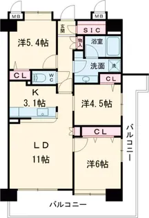 コンフォリア板橋仲宿【4階】の間取り