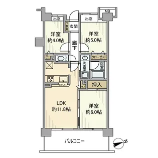 レーベンハイム大宮グランファースト【6階】の間取り