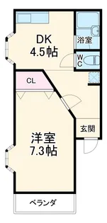 フィフティーベルB【1階】の間取り