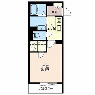 ベレオ栄【1階】の間取り