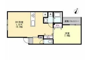 (仮称)辻堂元町アパート【3階】の間取り