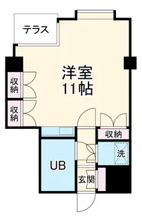 ヴェルビュ二条城東【1階】の間取り