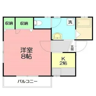 めいぷるハウス【201号室】の間取り