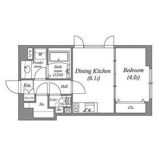 オーパスホームズ千駄木【6階】の間取り