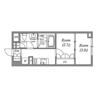 オーパスホームズ千駄木【10階】の間取り