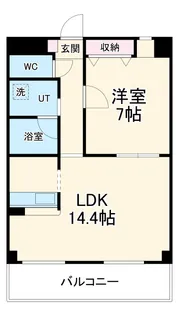プリミエール外山【1階】の間取り