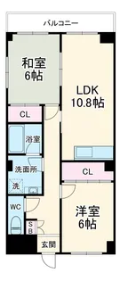 ウエストキャナル【103号室】の間取り