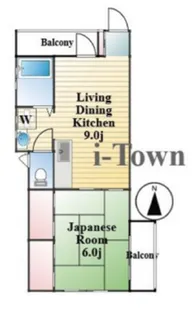 お花茶屋マンション【101号室】の間取り