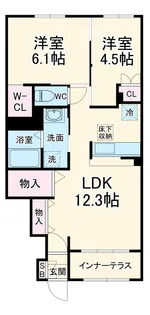 仮)シェルル・スターテラス【1階】の間取り