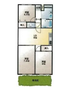 リバティハイツ星が丘【1階】の間取り