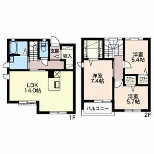 グランドメゾン錦町【101号室】の間取り