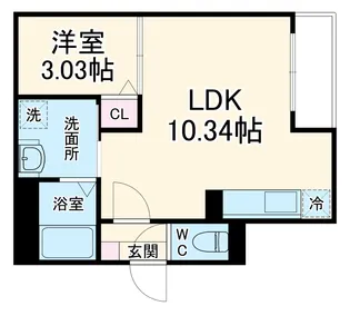 Jack hachimanⅢ【3階】の間取り