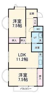 メリーホーム【3階】の間取り