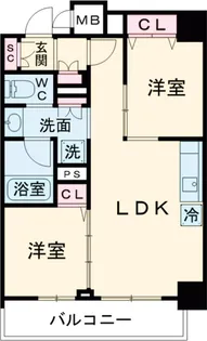 コスモグラシア板橋区役所前【13階】の間取り