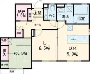 リトルリバー【1階】の間取り