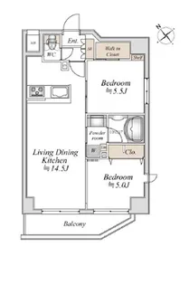 リアナアートパーク西葛西【4階】の間取り