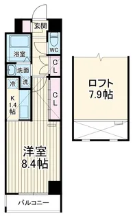 Saint−Clair Kawasaki【9階】の間取り