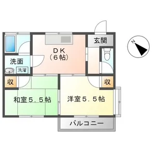 戸村ハイツ【203号室】の間取り