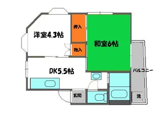 サンパテオ【2階】の間取り