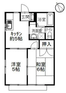 ベルス湘南B棟【2階】の間取り