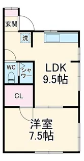 ガーザベルデ【A号室】の間取り