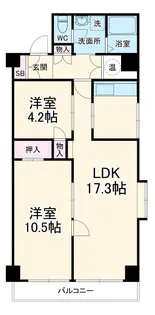 ジュネスサンライトマンション【801号室】の間取り