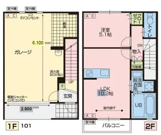 Avenir【1階】の間取り