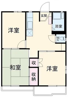 ジュネス実籾【1階】の間取り