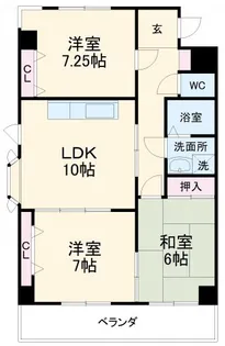 ベルヤナゼ【407号室】の間取り
