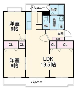 VILLAGE森の里 A号棟【1階】の間取り