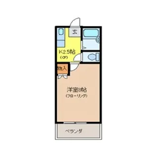 ユーハウスイースト【205号室】の間取り