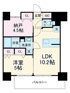 Louis Residence 弁天町【2階】の間取り