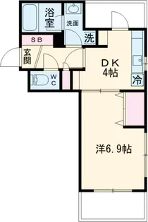 グリーンコート一の坂【2階】の間取り