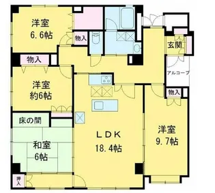 グランフレーヴ【1階】の間取り