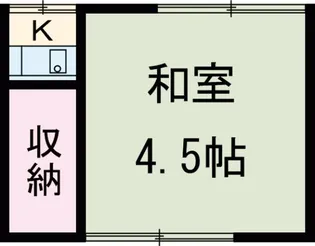 秋本荘【2-1号室】の間取り