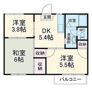 ハイツシャルム【1階】の間取り