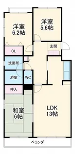 パークノヴァ藤森【3階】の間取り
