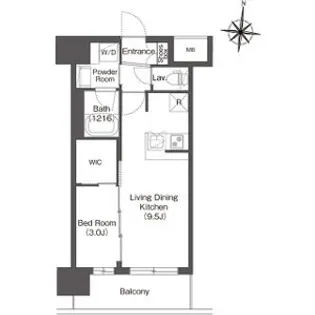 コンフォリア・リヴ新大阪西宮原ソルテラス【2階】の間取り