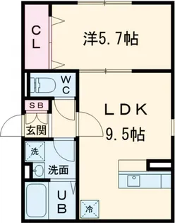イクシオ東保木間【1階】の間取り