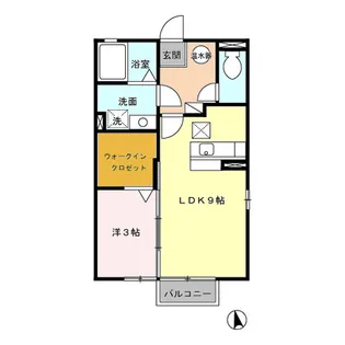 サニーコート B【1階】の間取り