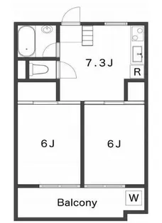 BESPOKE APARTMENTS KAWAGUCHI【302号室】の間取り