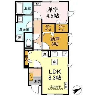 ウエストシティヒルズ【101号室】の間取り