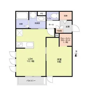 クレール明大前【2階】の間取り