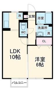 甲府南プレジオ A【1階】の間取り
