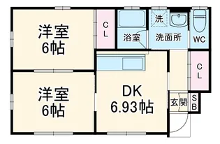 レジデンス大巌寺【1階】の間取り