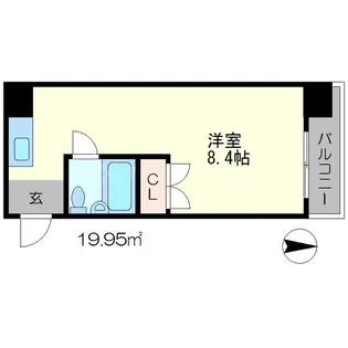 ハイツアマデウス壬生【5階】の間取り