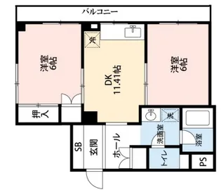 レナジア保木間【5階】の間取り