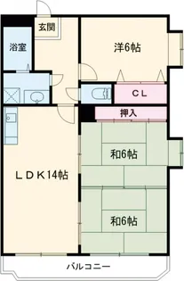 ハイグレード川辺Ⅱ【201号室】の間取り