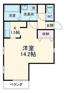 Y’sファースト【2-D号室】の間取り