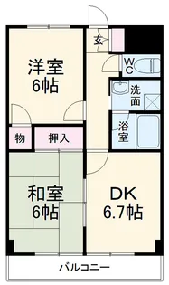 サンロードワラビ【2階】の間取り